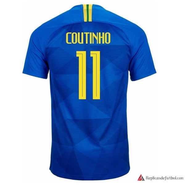 Camiseta Seleccion Brasil Segunda equipación Coutinho 2018 Azul